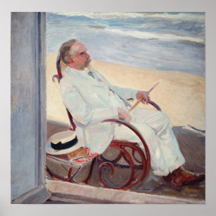 Sorolla - Antonio Garcia am Strand Poster