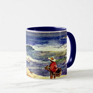 Sorolla - Junge im Sand, Fine Art Tasse
