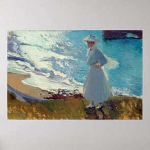 Sorolla - Maria am Strand, Biarritz Poster