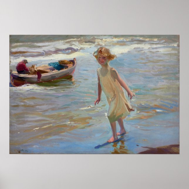 Sorolla - Nina am Strand, Valencia Poster (Vorne)