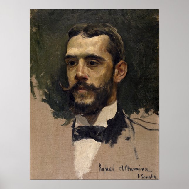 Sorolla - Portrait von Rafael Altamira Poster (Vorne)