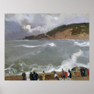 Sorolla - Wellenbrecher, San Sebastian Poster