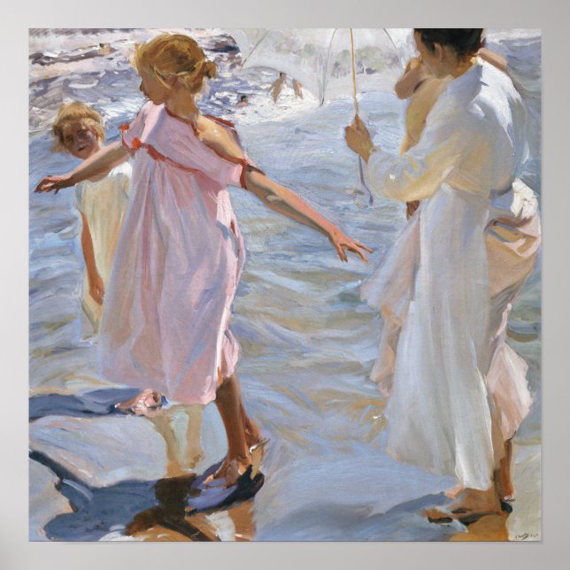 Sorolla - Zeit für ein Bad, Valencia Poster (Vorne)