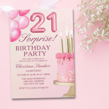 Sorprise Birthday Party 21th Birthday with Numers