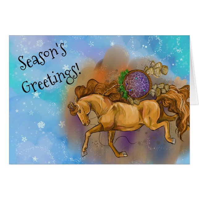 Sorrel Horse Dreamcatcher Weihnachten (Vorderseite (Horizontal))