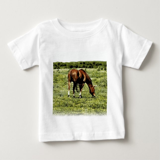 Sorrel Pferd Baby T-shirt (Vorderseite)