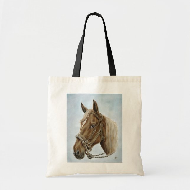 Sorrel Western Horse Leinwand Tote Bag Tragetasche (Vorne)