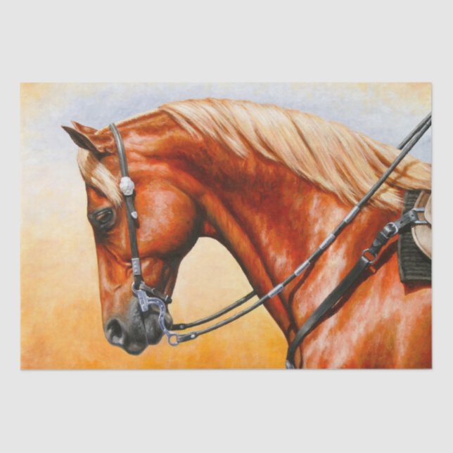 Sorrel Western Pleasure Quarter Horse Seidenpapier (Vorderseite)