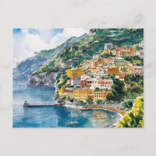 Sorrent Italien Aquarellmalerei Postkarte