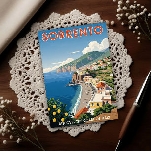 Sorrent, Italien: Ein Vintage 1960er Jahre Postkarte