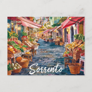 Sorrent Italien Markt Malerei Postkarte
