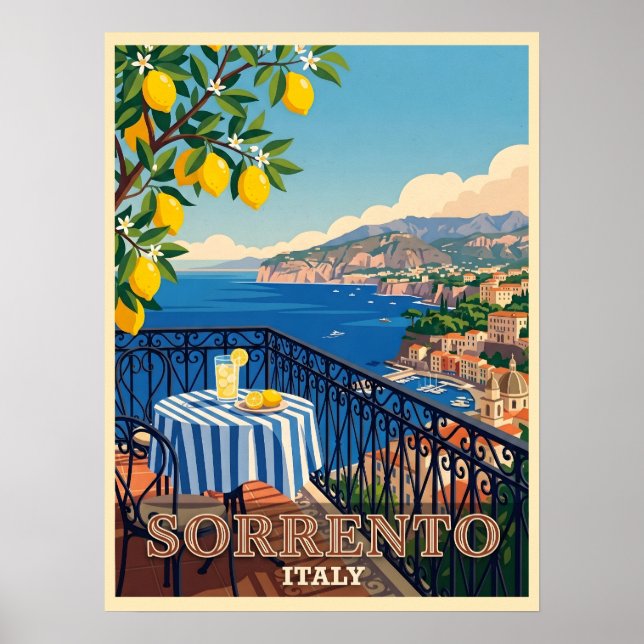 Sorrent Italien Reise Poster (Vorne)