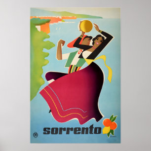 Sorrento Druck Italien Reiseplakat Mario Puppo Kun Poster