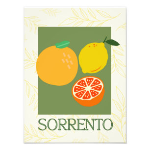 Sorrento Italien Citrus Kitchen Print   Retro Fotodruck