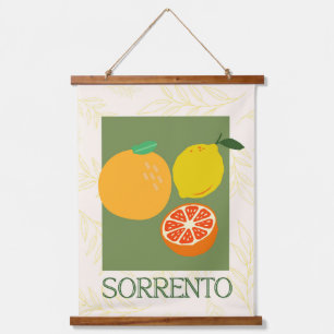 Sorrento Italien Citrus Kitchen Print Wandteppich Mit Holzrahmen