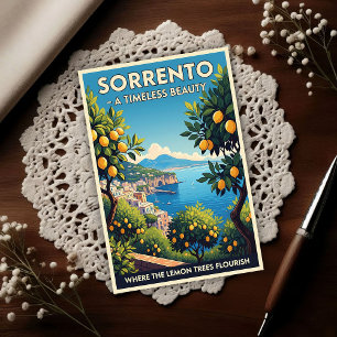 Sorrento, Italien: Ein Vintage-Style der 1960er Ja Postkarte