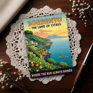 Sorrento, Italien: Ein Vintage-Style der 1960er Ja Postkarte