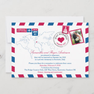 Sorrento Italien Luftpost Hochzeitsempfang Einladung