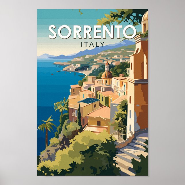 Sorrento Italien Reisen Kunst Vintag Poster (Vorne)