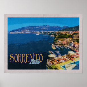Sorrento Italien Verdauungsreisen Poster