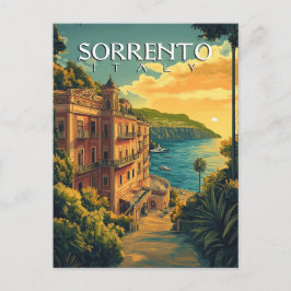 Sorrento Italien - Vibranntes Stadtbild Postkarte