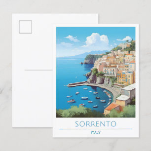 Sorrento Italien Vintage Reise Postkarte