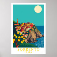 Sorrento Italien Vintage Reise Zitronen Kunst