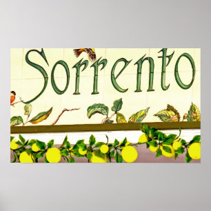 Sorrento, Italien, Zeichen Poster