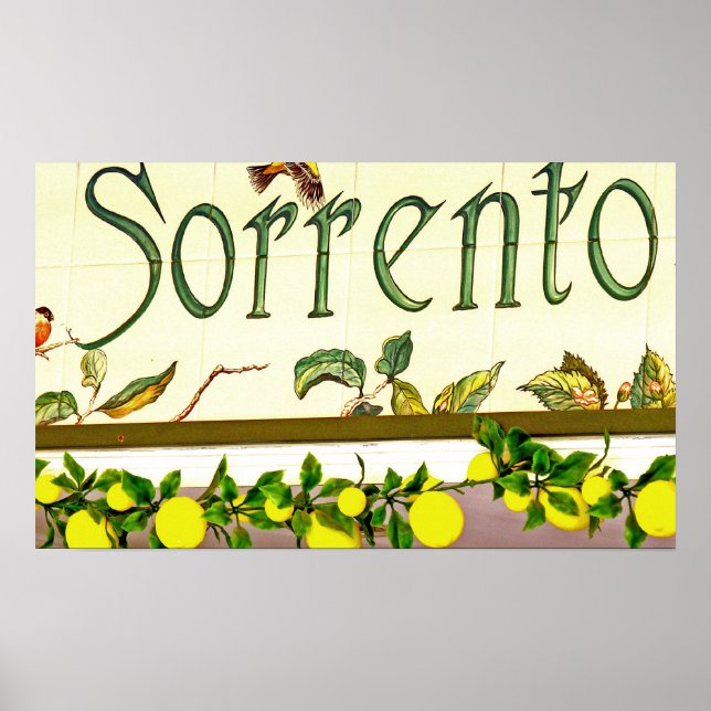 Sorrento, Italien, Zeichen Poster (Vorne)