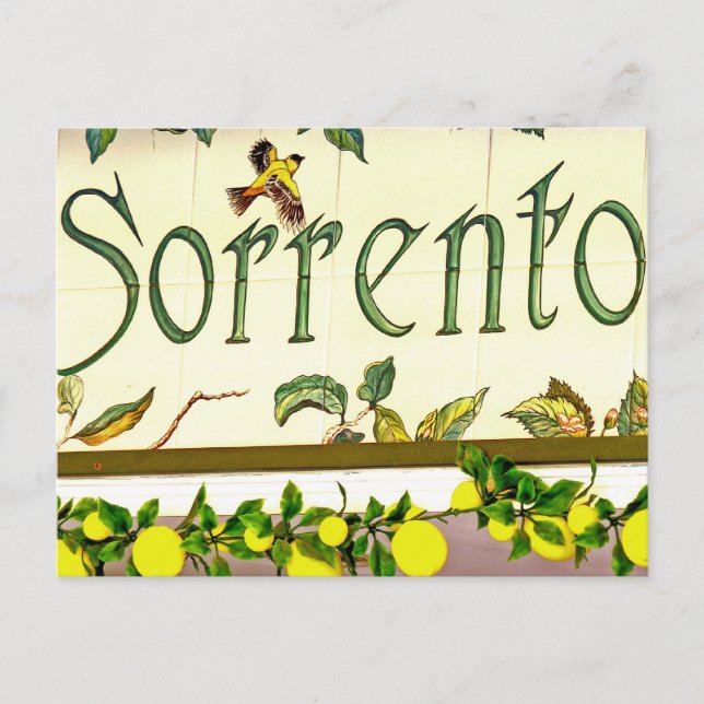 Sorrento, Italien, Zeichen Postkarte (Vorderseite)
