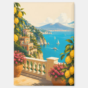 Sorrento Italien Zitronen Vintage Reise Magnet