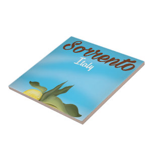 Sorrento Italienisches Reiseplakat Fliese