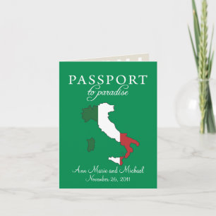 Sorrento Italy Passport Wedding Einladung