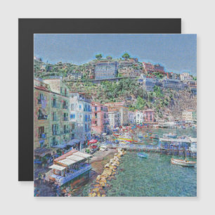 SORRENTO, Marina Grande, Kühlschrankmagnet Magnetkarte