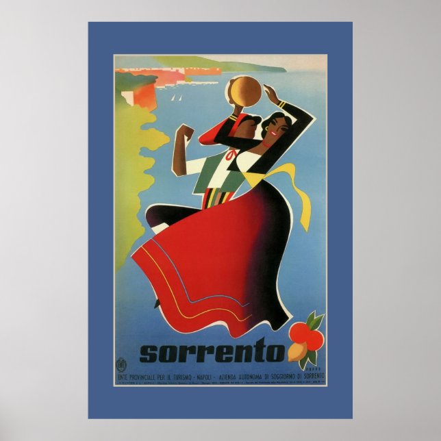 Sorrento Vintage italienische Reisewerbung Poster (Vorne)