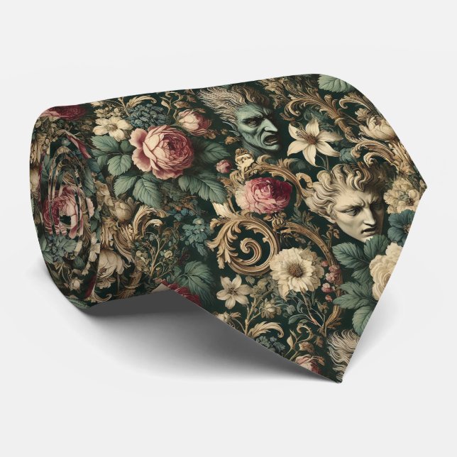 Sorrow in jeder Sprache - gotisch Viktorianisch Krawatte (Gerollt)