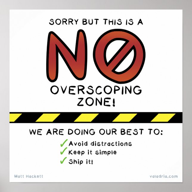 Sorry, aber dies ist eine NO Overscoping Zone! Poster (Vorne)