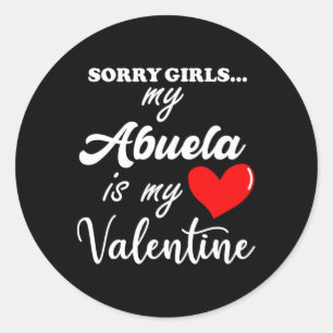 Sorry Abuela ist mein Valentinherz Familie Valenti Runder Aufkleber