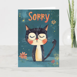 Sorry Black Cat Feiertagskarte