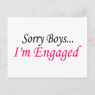 Sorry Boys Im Verlobt Ankündigungspostkarte