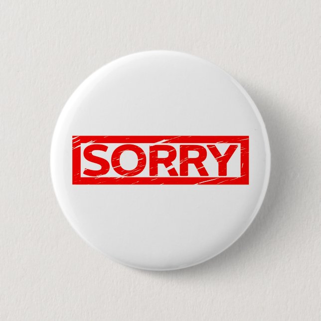 Sorry Briefmarke Button (Vorderseite)