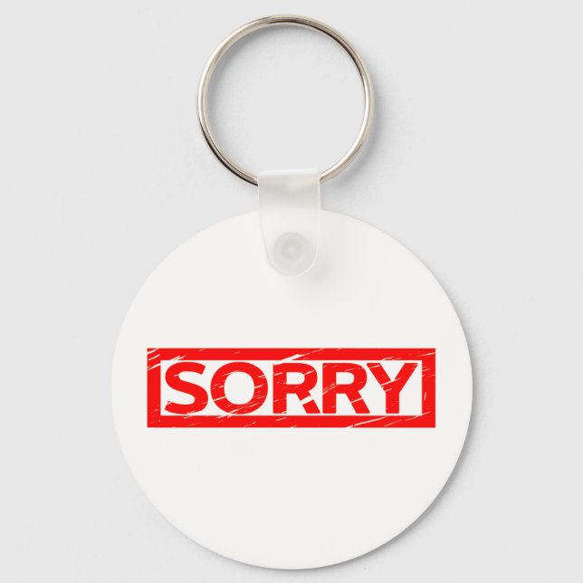 Sorry Briefmarke Schlüsselanhänger (Vorderseite)