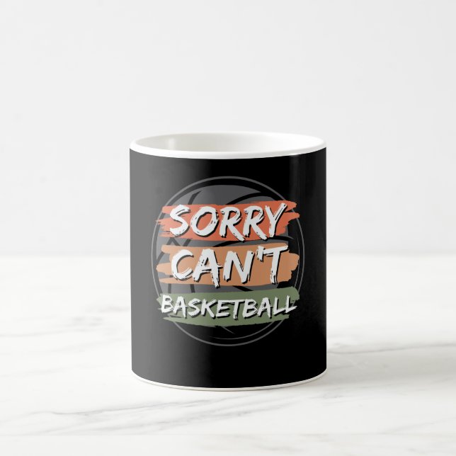 Sorry Can't Basketball | Basketball Lover Design Kaffeetasse (Mittel)