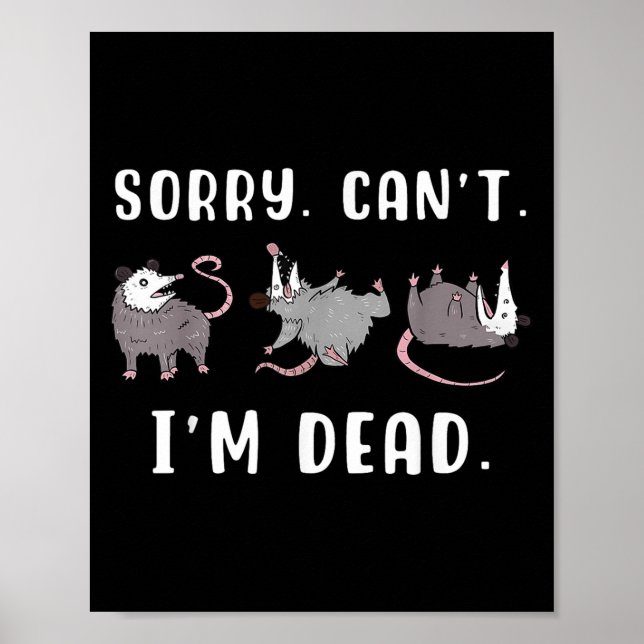 Sorry Can't I'm Dead Ssum Character Playing Dead O Poster (Vorne)