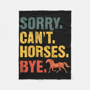 Sorry Cant Pferde Bye Reitsport Fleecedecke