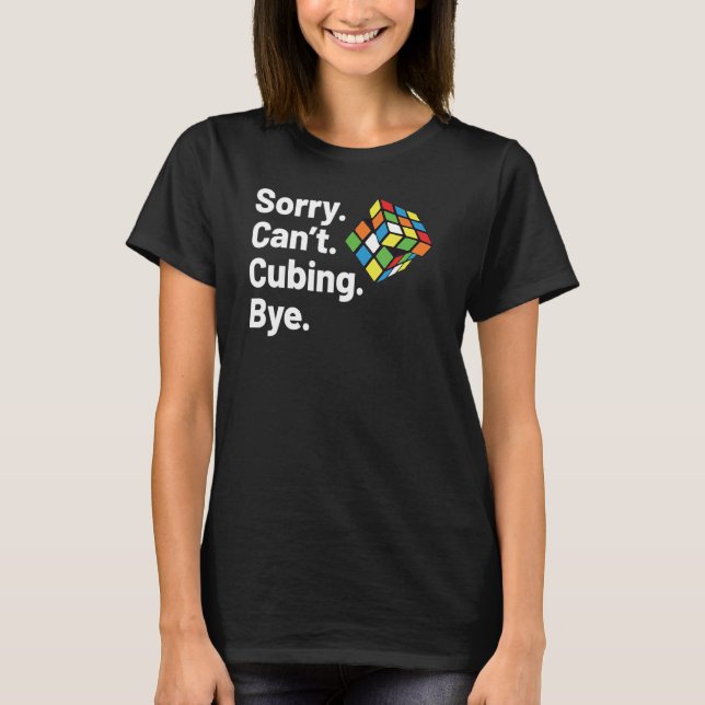 Sorry can't puzzle Cubes Speed Cubing Youth Math T-Shirt (Vorderseite)