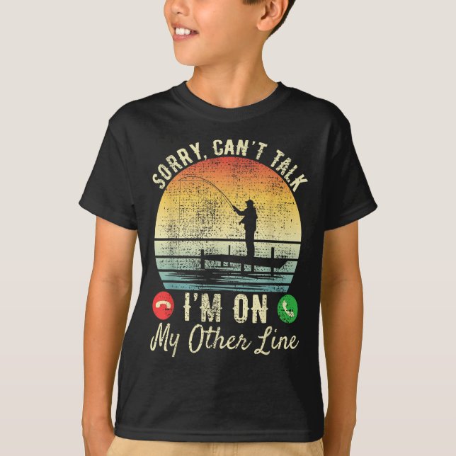 Sorry Can't Talk I'm On My Other Line Reel Cool Fi T-Shirt (Vorderseite)