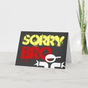Sorry card für men Sprichwort 'Sorry bro' Karte