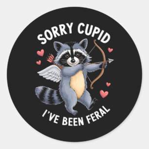 Sorry Cupid ich war Feral Valentinstag Paare Runder Aufkleber