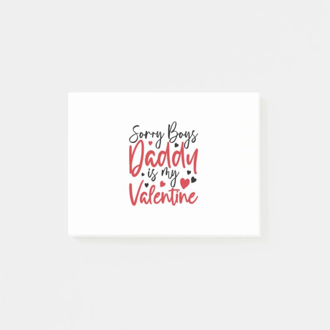 Sorry Daddy ist mein Valentine Post-it Klebezettel (Vorderseite)